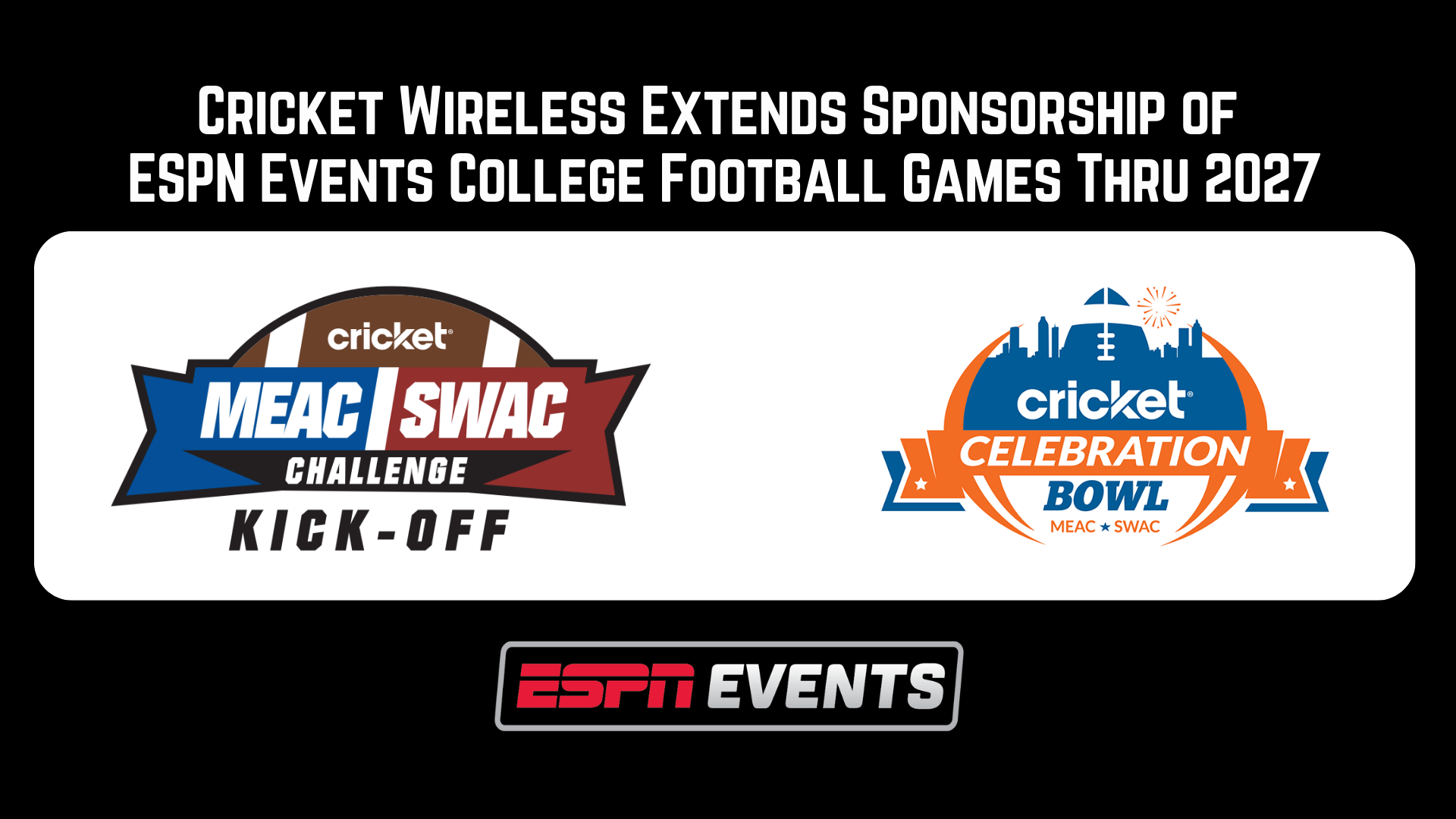 Cricket Wireless Extends Sponsorship of ESPN Events’ MEAC/SWAC